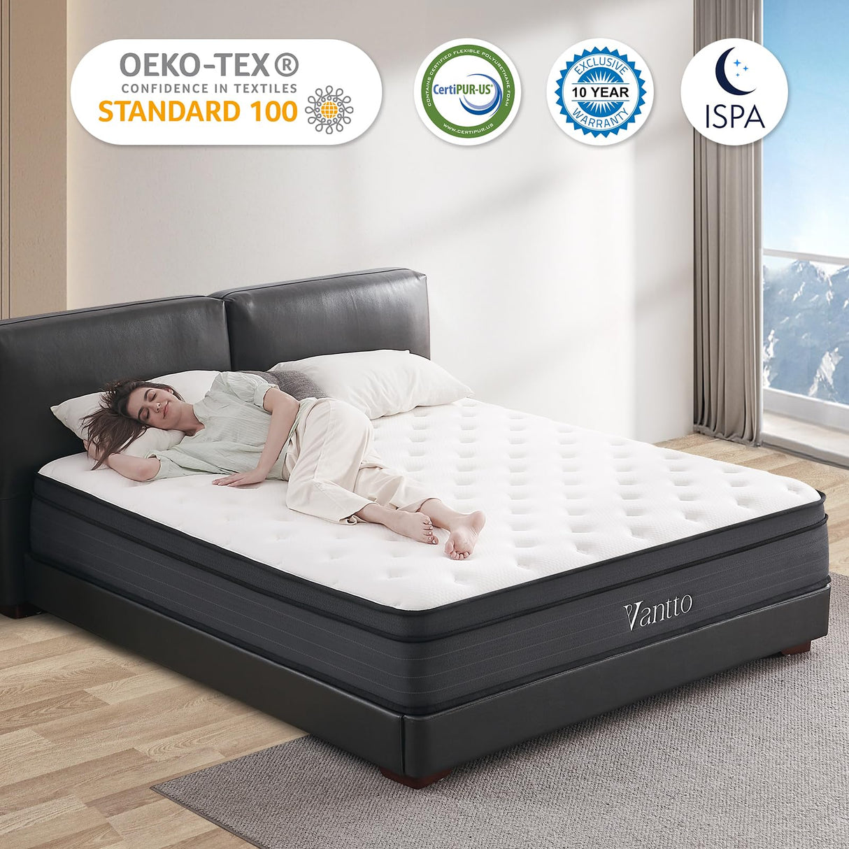 Full Size Mattress, 12 Inch Memory Foam Hybrid Mattress