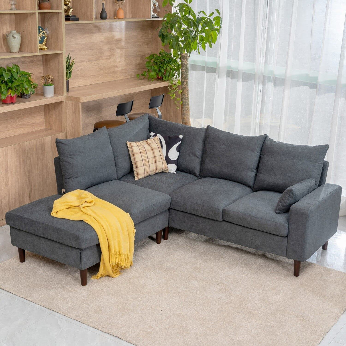 Convertible Sectional Sofa Couch, L-Shaped Corner Couch