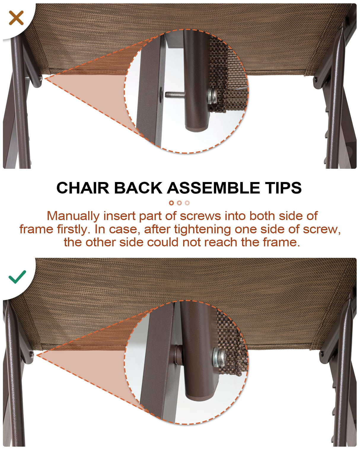 Crestlive Products Aluminum Adjustable Chaise Lounge Chair Five-Position and Full Flat Outdoor Recliner All Weather 2PCS Brown