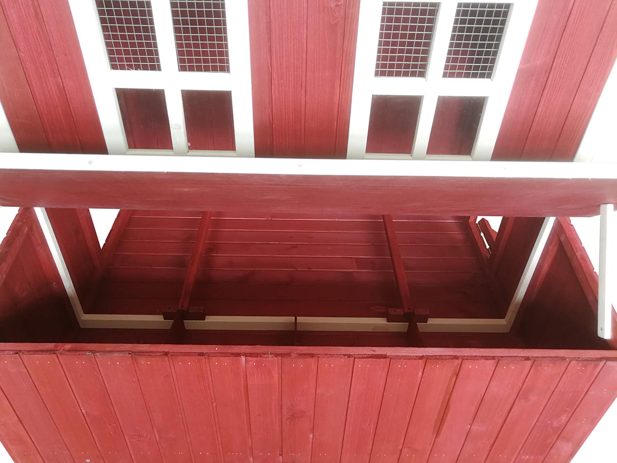 Large Wood Backyard Chicken Coop Hen House 4-8 Chickens w 4 Nesting Box New