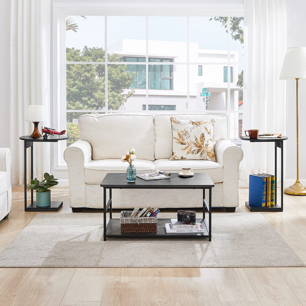 Sides Table Living Room, Small End Table for Small Space