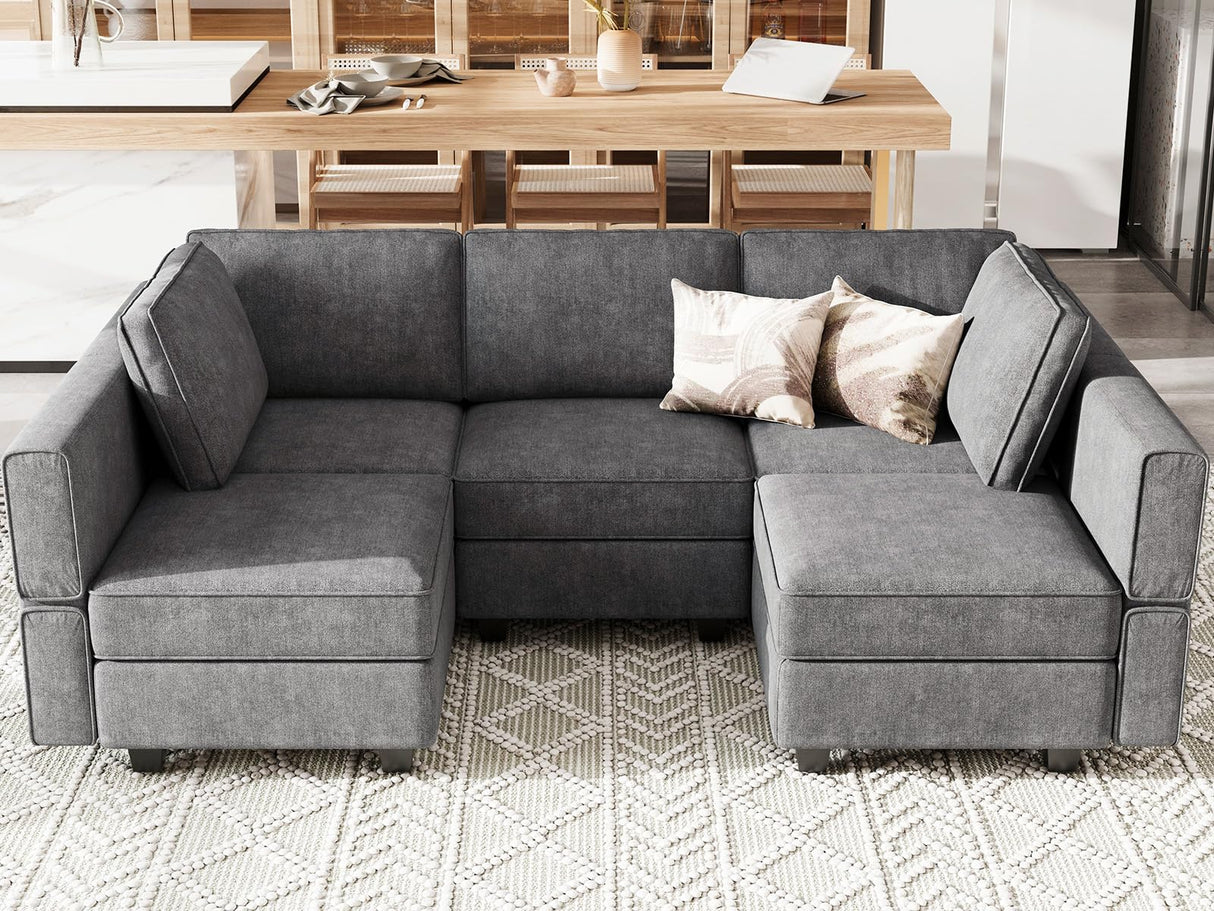 Sectional U Shaped Sofa Small Reversible Chaise Sectional