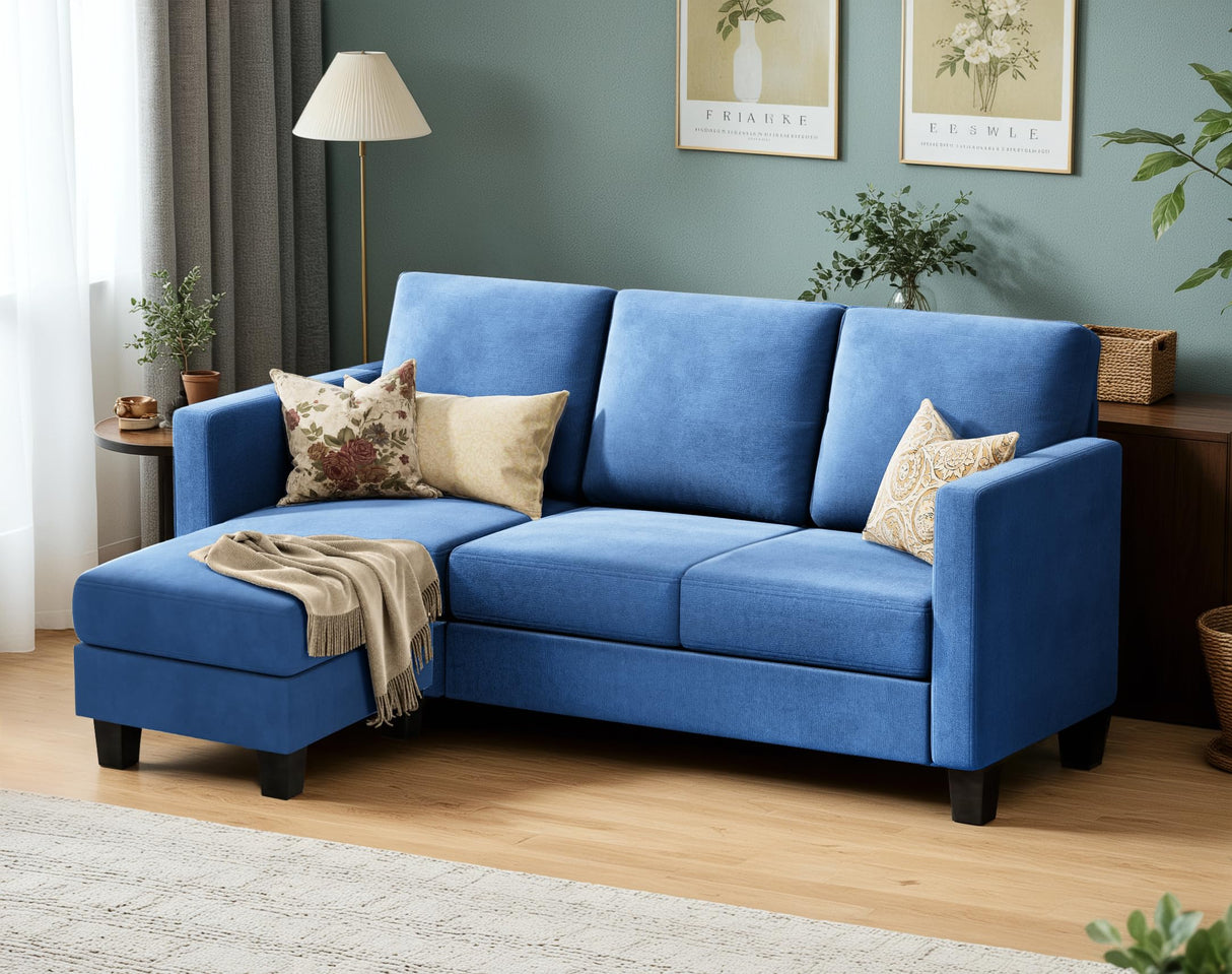 Convertible Sectional Sofa Couch, 3 Seat L-Shaped Sofa