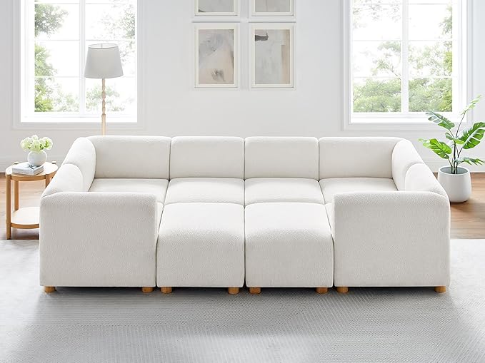 Oversized Modular Sectional Sofa, U-Shaped Living Room