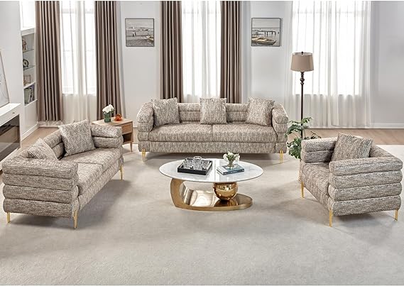 2 Piece Sofa Set, Loveseat Set- Oversize Sofa Couch, Comfy Sofa for Living Room