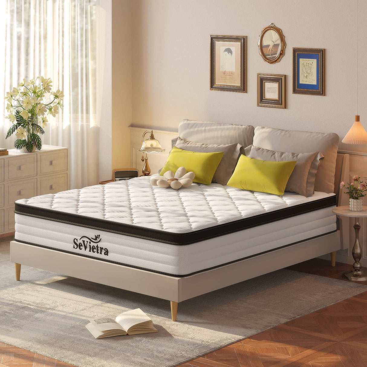 Queen Mattress, 10 Inch Queen Hybrid Mattress, Innerspring Hybrid Mattress in a Box