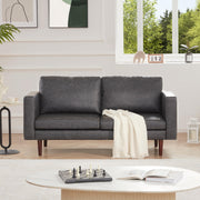 65" Loveseat Sofa, Mid Century Modern Couch with Solid Wooden Frame