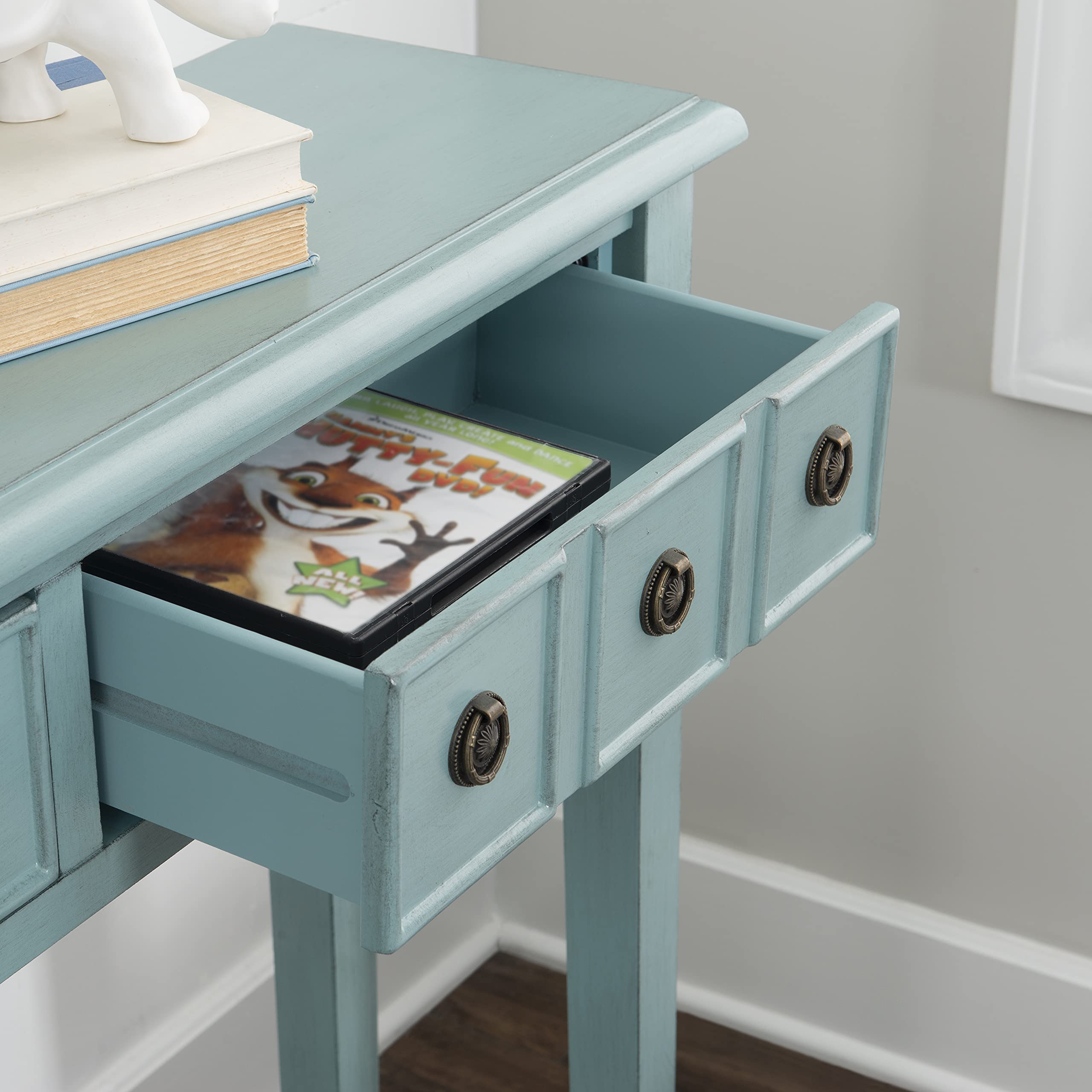 Furniture Sadie Long Console Table, Teal