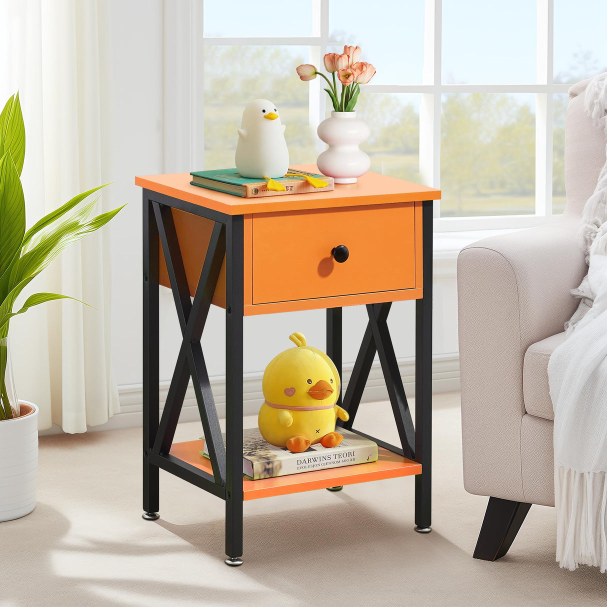 Nightstands Set of 2, Modern Bedside End Tables