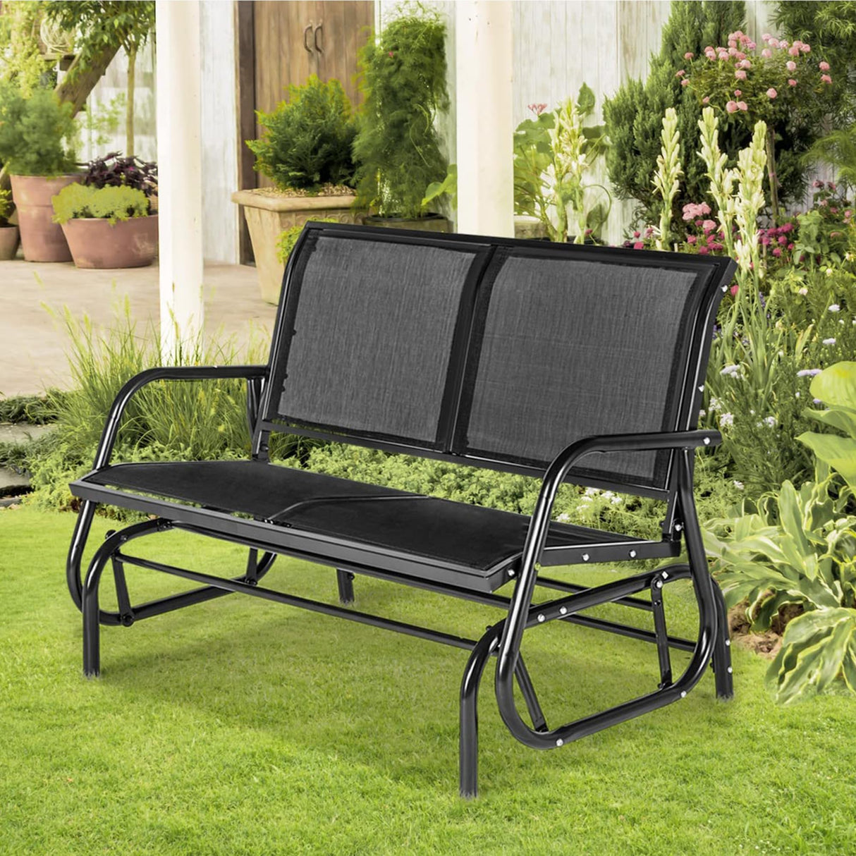 Outdoor Glider Bench for Outside Patio Gliders Porch Glider Swing Loveseat