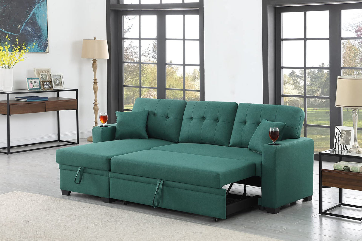 82" L Shaped Reversible Sectional Sofa with Storage Chaise