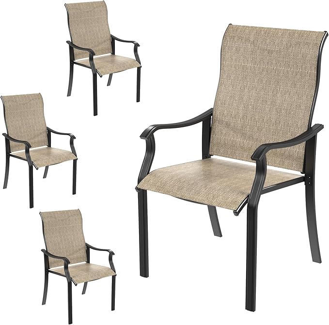 Outdoor Patio Dining Chairs Set of 4, High Back Patio Chairs