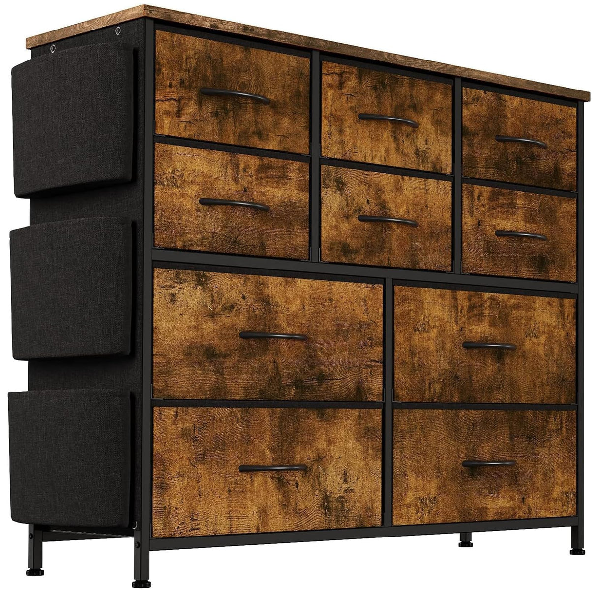 Bedroom, 10 Drawers Fabric Storage Drawer, Chest of Drawers