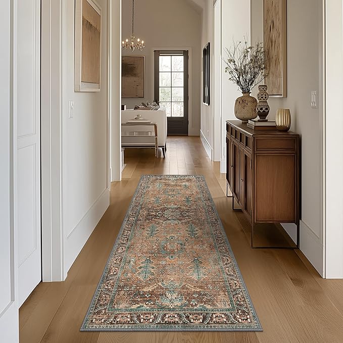 8x10 Area Rugs for Living Room, Machine Washable Rug Lightweight Low Pile