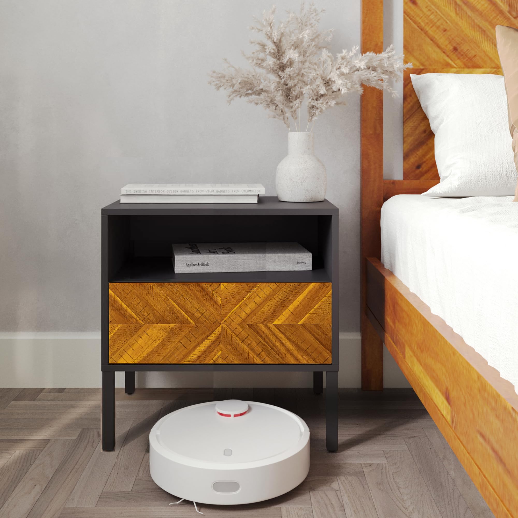 Solid Wood Nightstand, End Table, Bedside Table