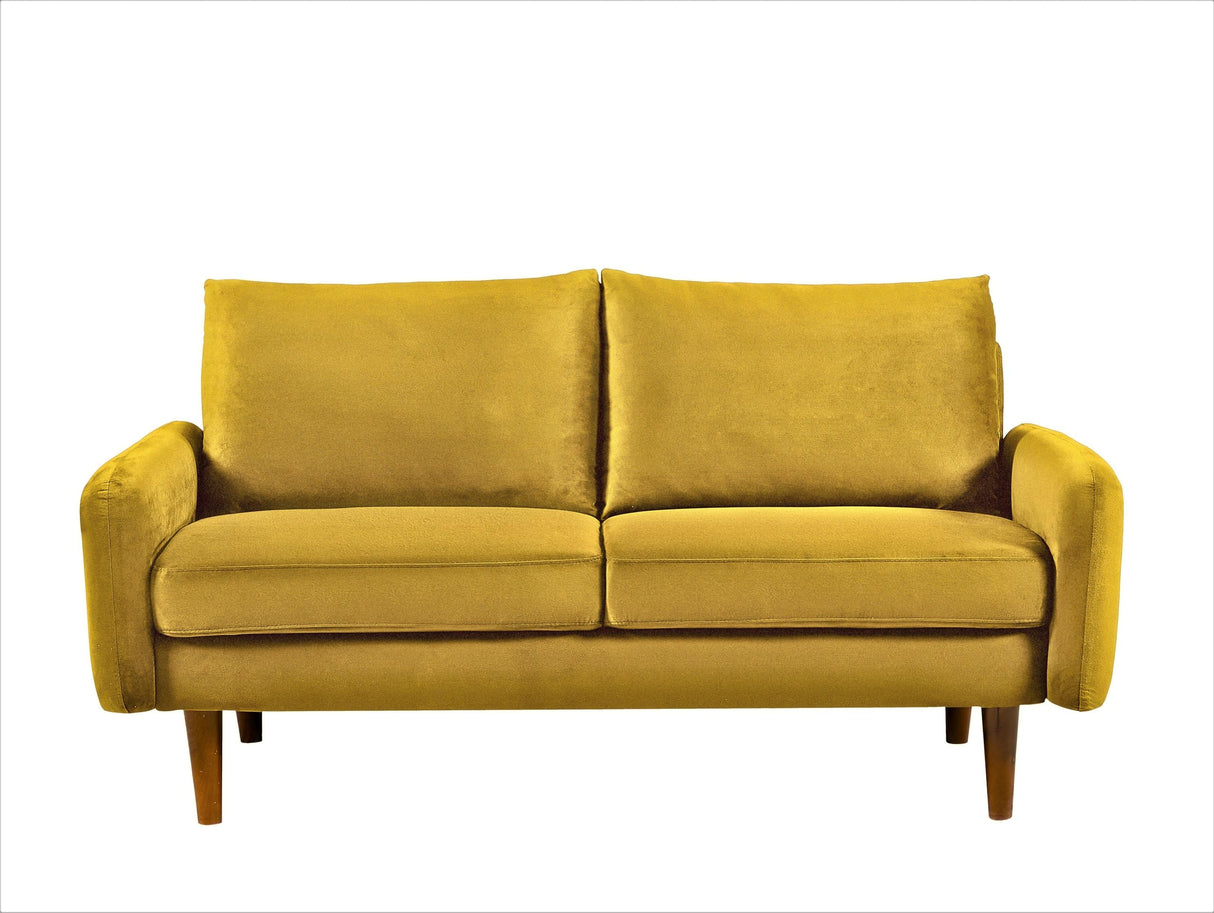 Furniture Direct Kent Velvet Loveseat Sofa for Modern Living Rooms and Compact Spaces