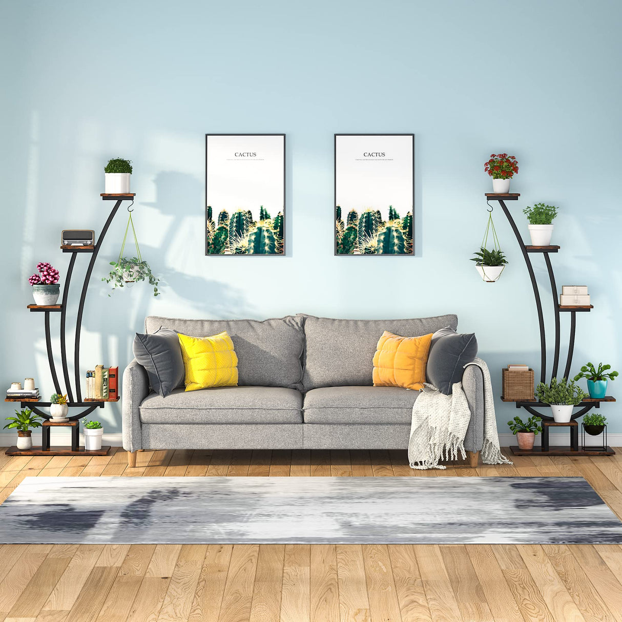 LunaArc 6-Tier Curved Plant Stand - Pack of 2