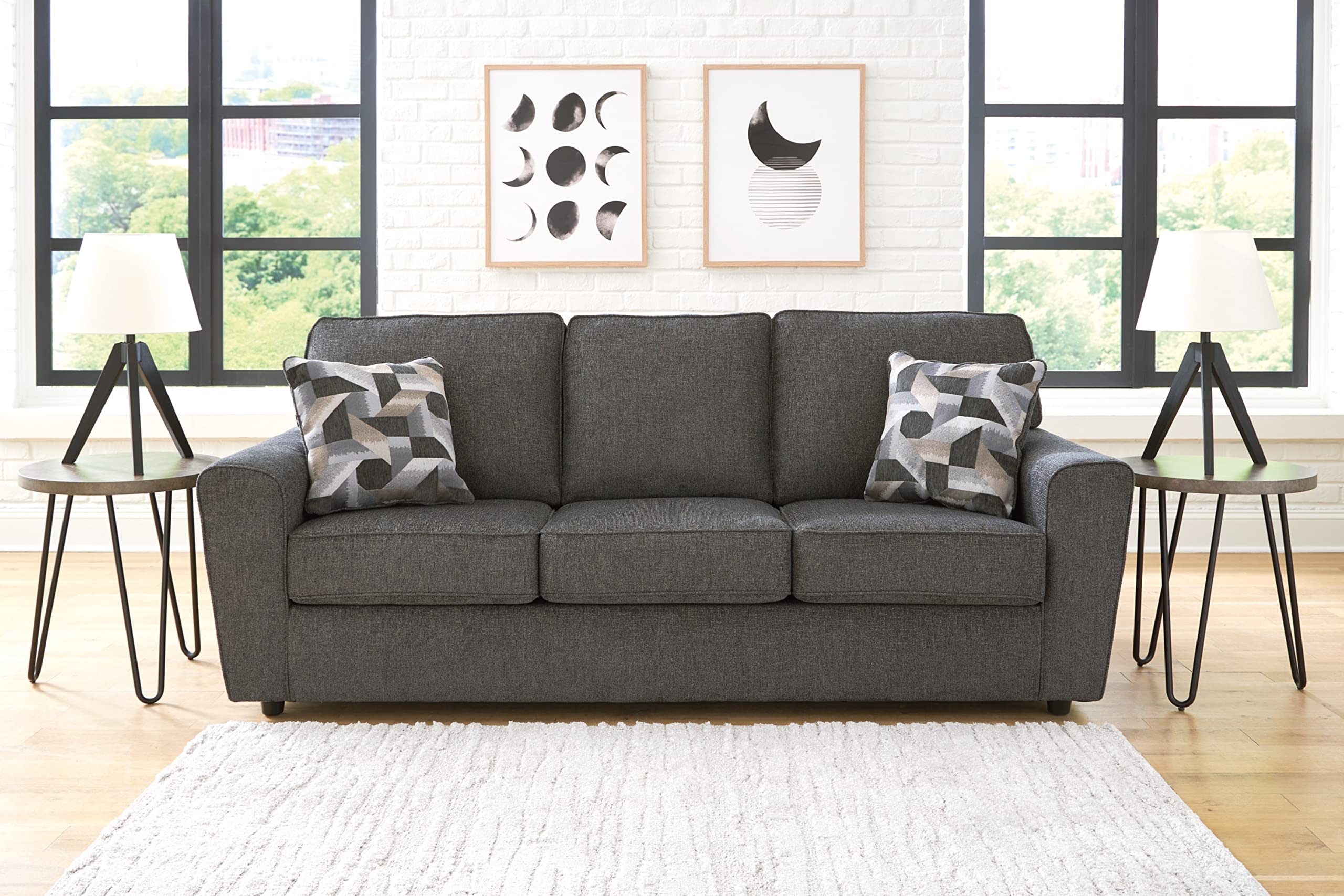 Cascilla Casual Sofa, Dark Gray