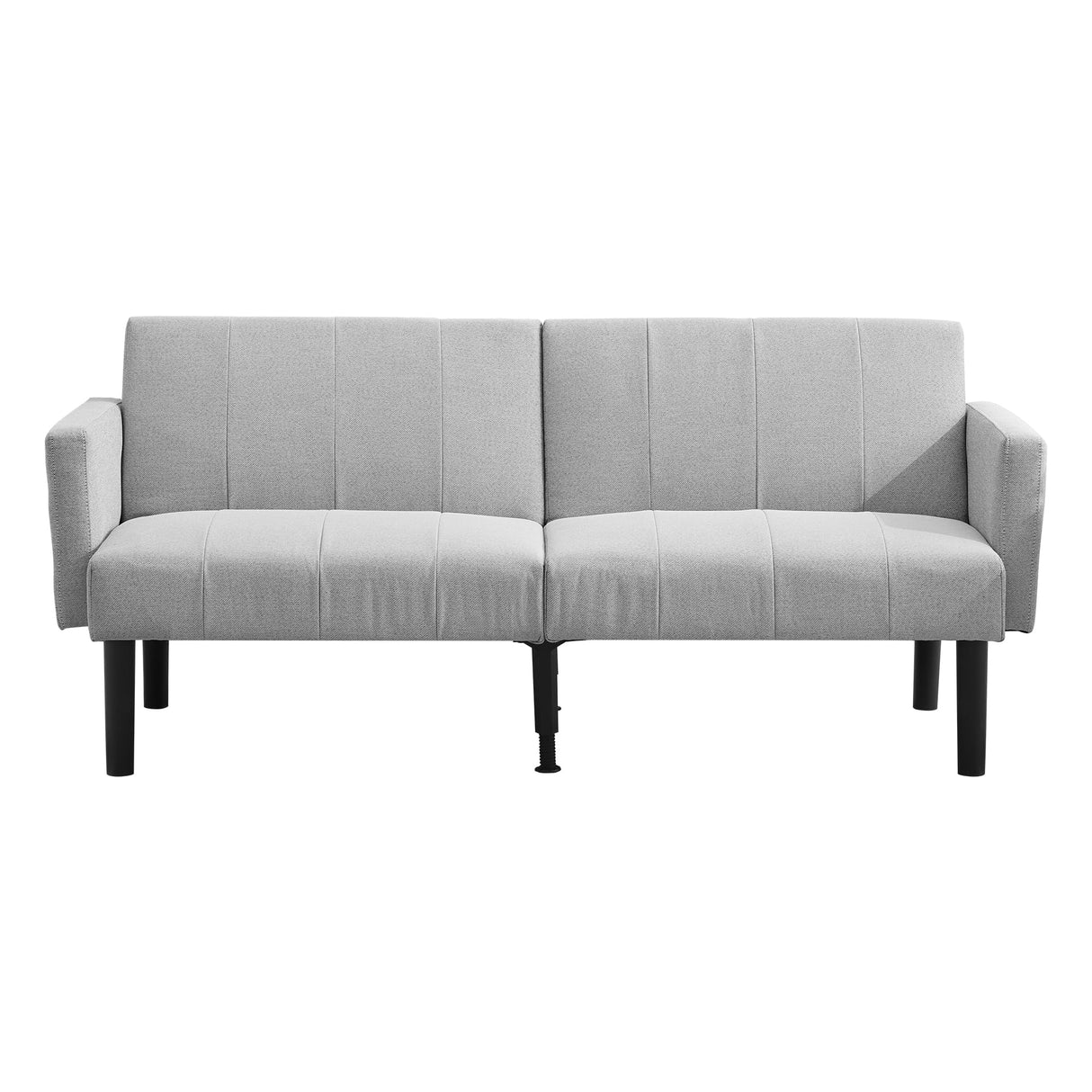 75.5" Convertible Futon Sofa Bed with Linen Flannel Upholstery