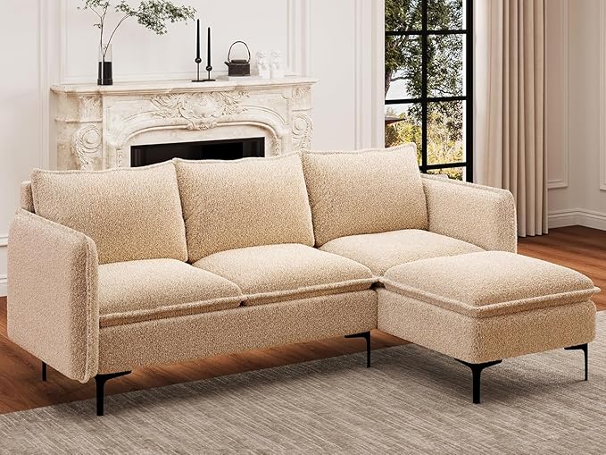 L Shaped Modular Sectional Sofa Couch 3-Seat Sectional Couch