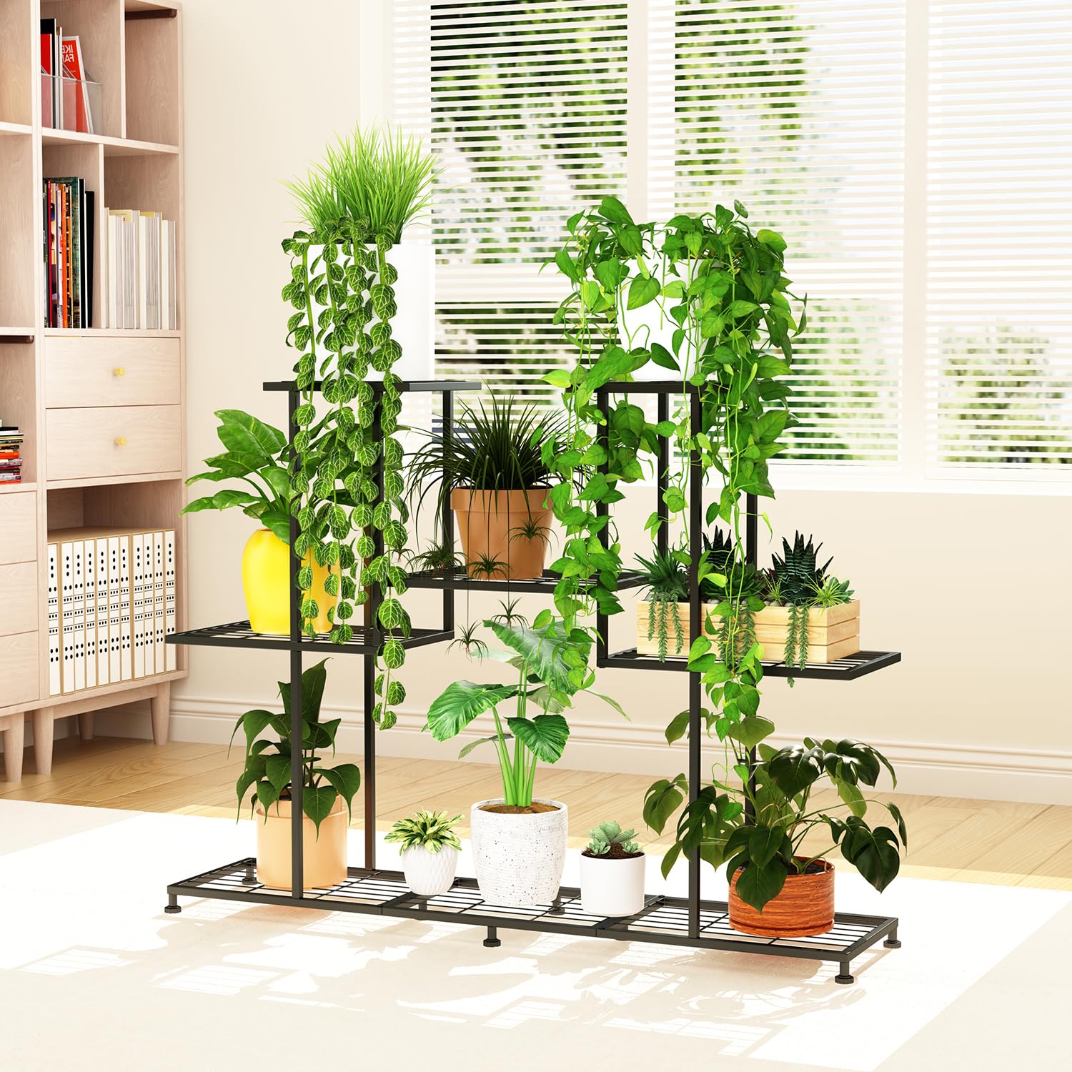 Metal Plant Stand, 5 Tiers Multifunctional Plant Stands for Indoor Plants