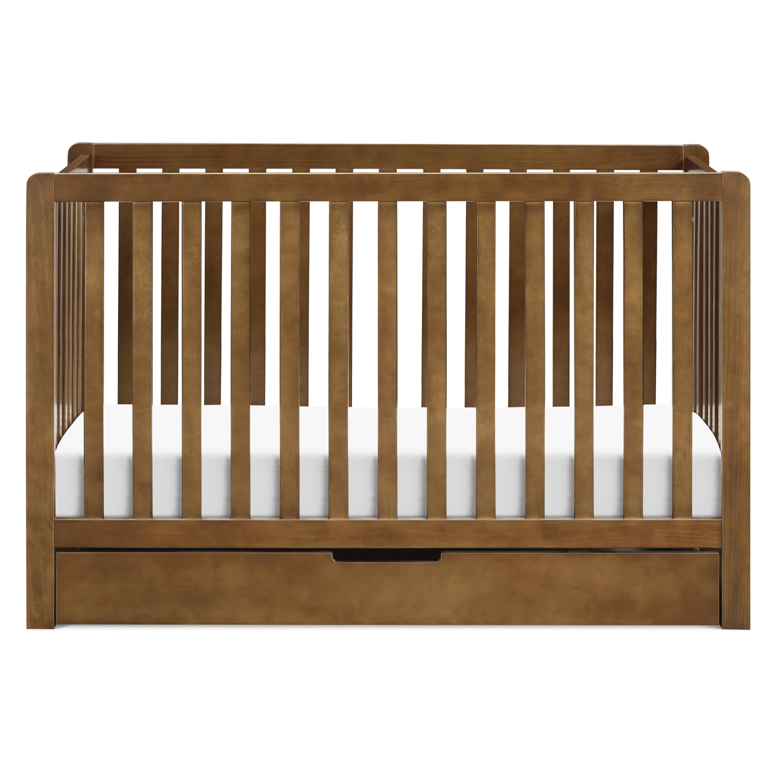 Carter's by DaVinci Colby 4-in-1 Convertible Crib with Trundle Drawer in Walnut