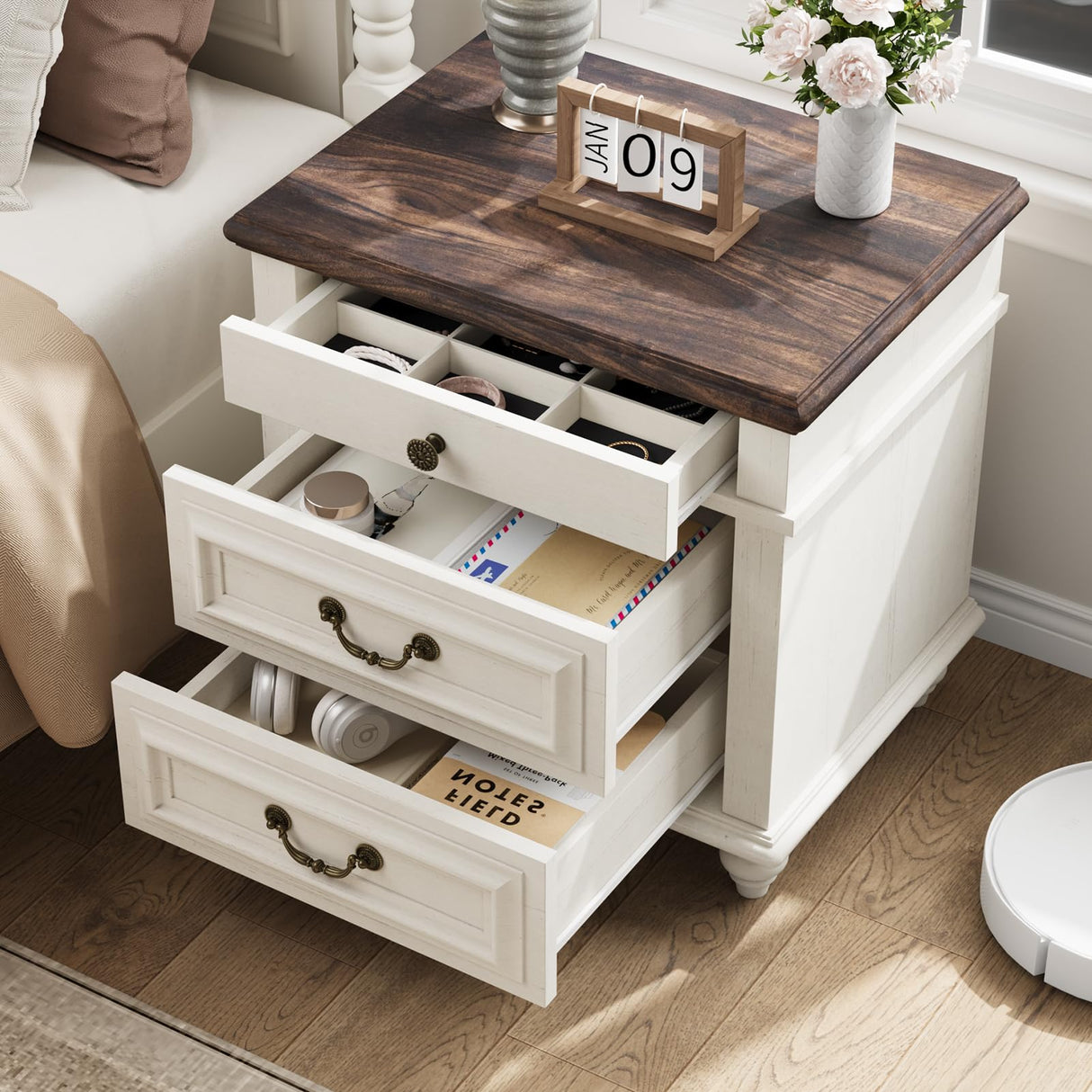 Farmhouse Nightstand, Bedside Table