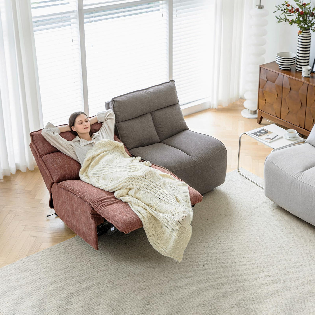 ComfortGlide Oversized Power Recliner Chair – Adjustable Backrest, Electric Recline