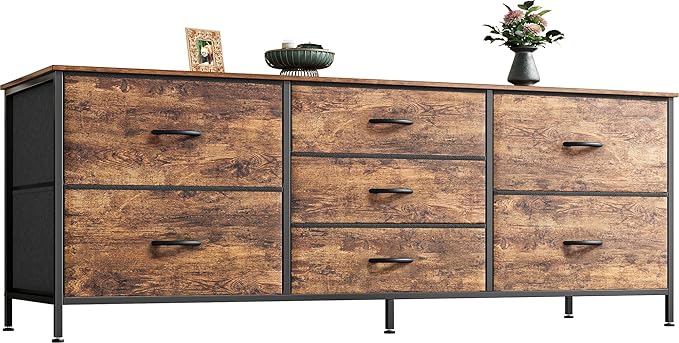 Dresser for Bedroom, 55 Inch Dresser TV Stand
