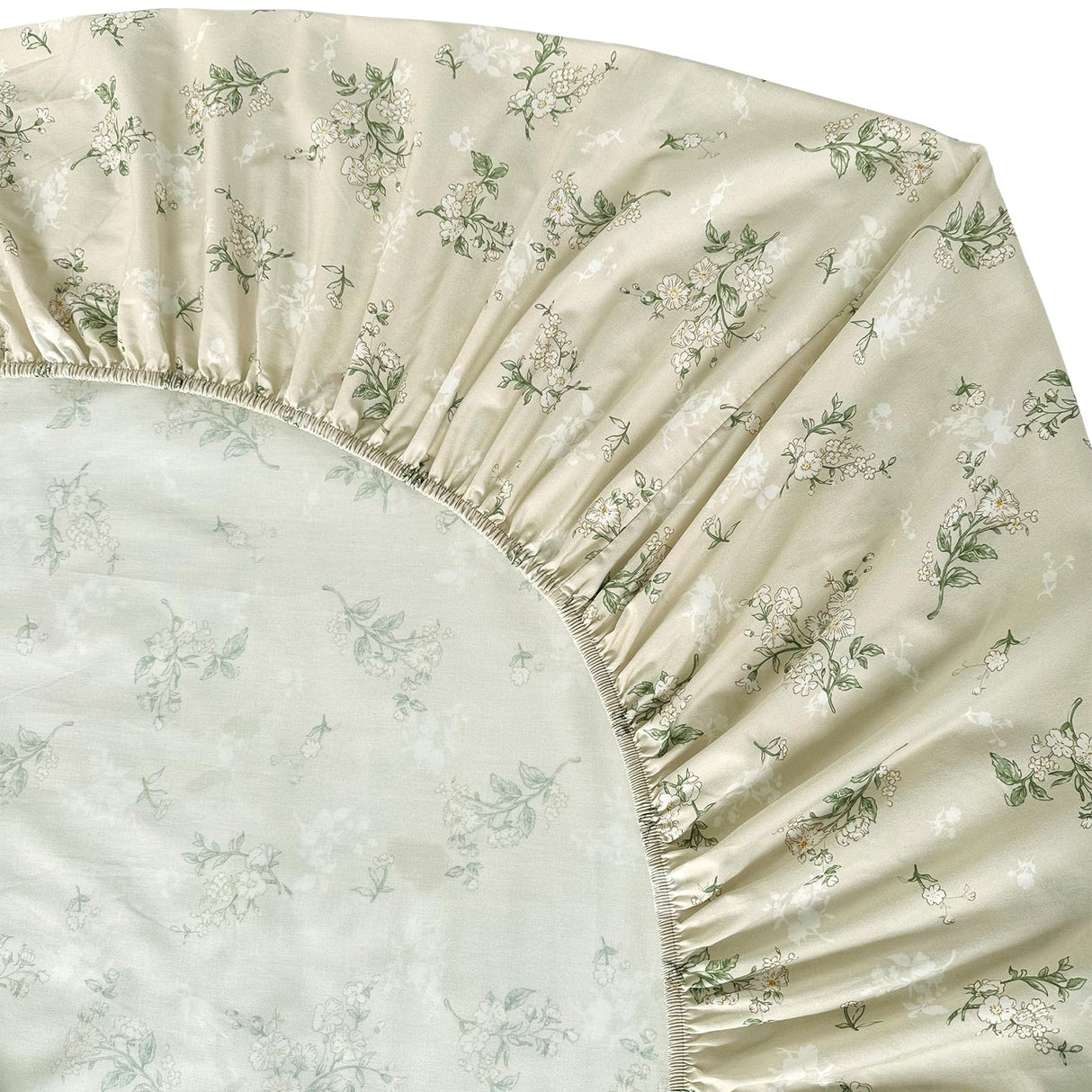 Floral Bed Sheets Queen - Cotton Sheet Deep Pocket up to 18 inch