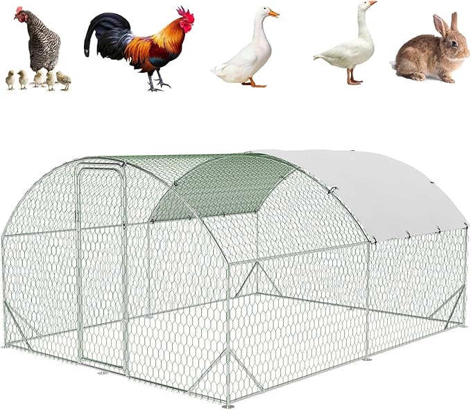 HawkGuard Chicken Coop with UV Cover & Rust-Proof Frame