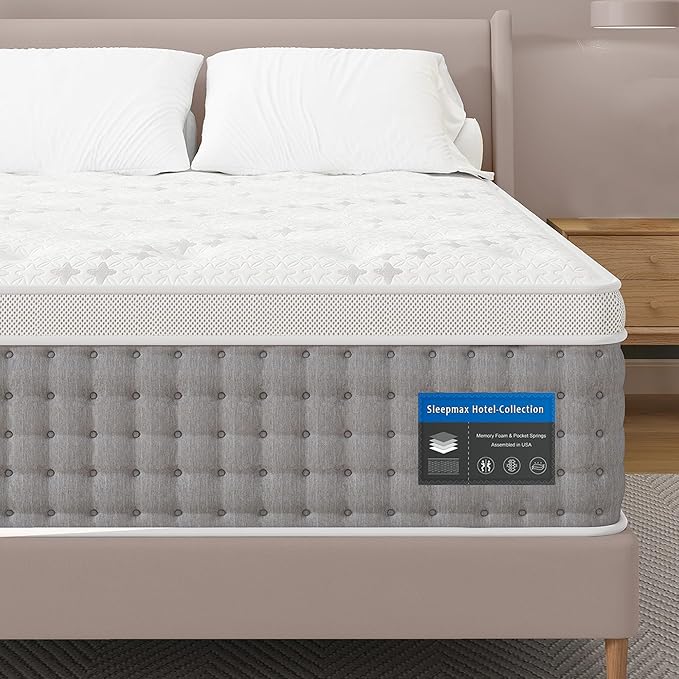 Queen Mattress 14 Inch - Hotel-Collection Hybrid Mattress