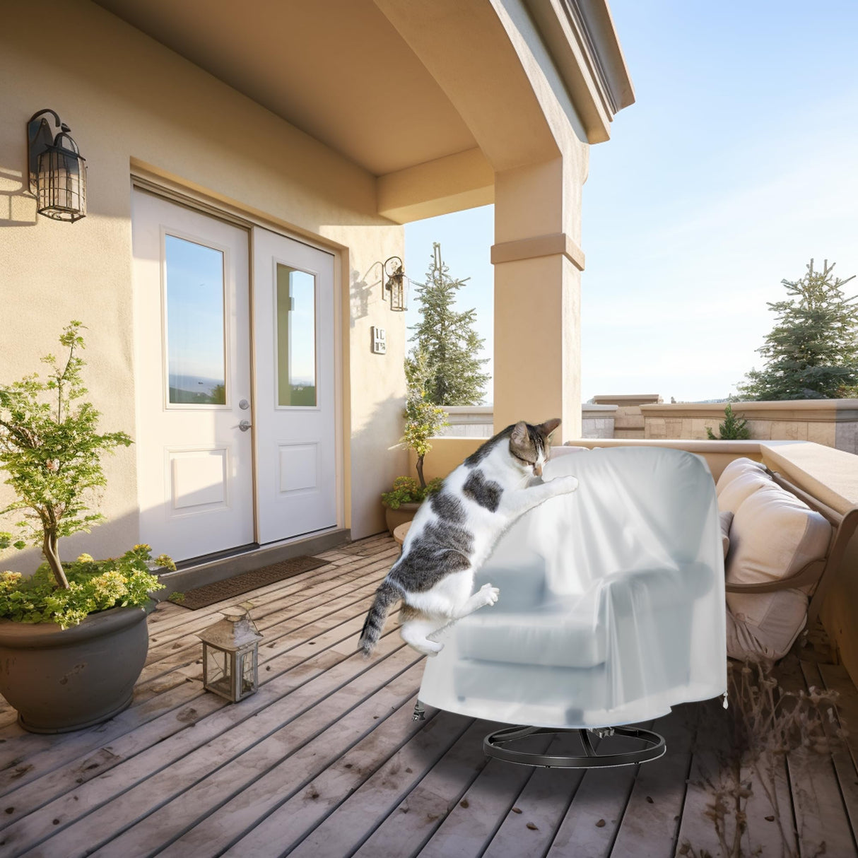 Outdoor Swivel Lounge Chair Cover, Waterproof Outdoor Chair Covers