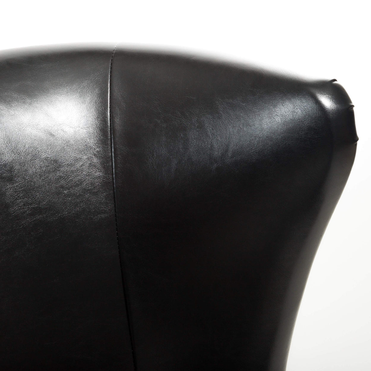 Tall Black Leather Club Chair