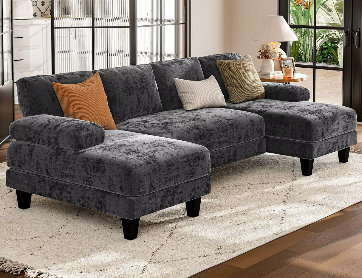 U Shaped Sectional Couches for Living Room, 111 Inch Modular Sofa