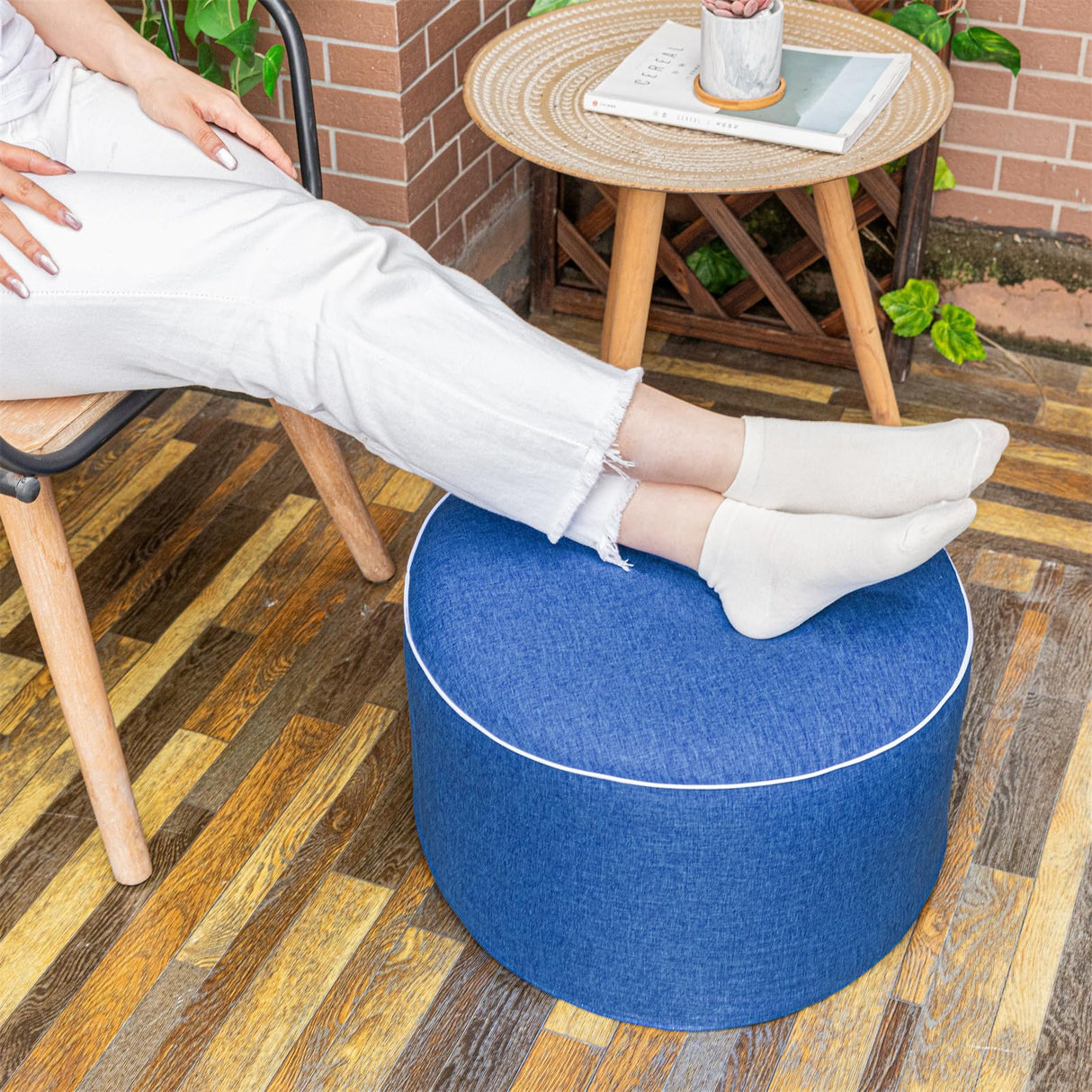 Outdoor Ottoman Outdoor Ottomans for Patio 19x12 Inches Modern Lightweight