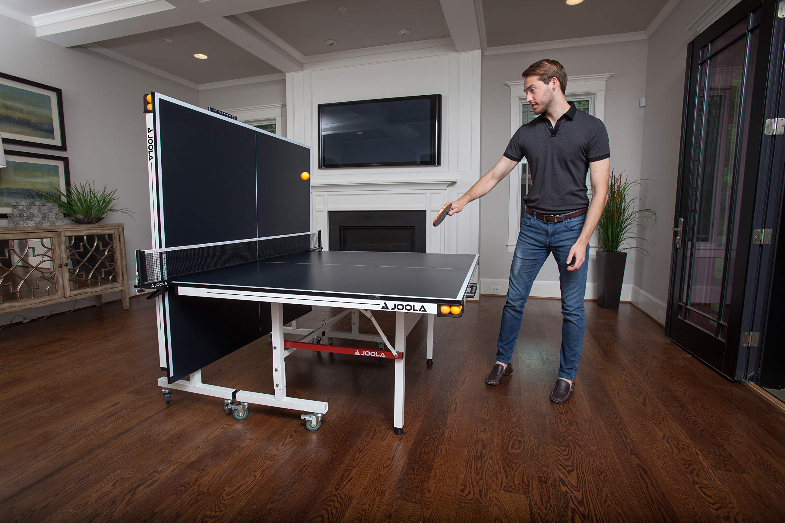 Rally TL Professional MDF Indoor Ping Pong Table w/ Quick Clamp Table Tennis Net & Post
