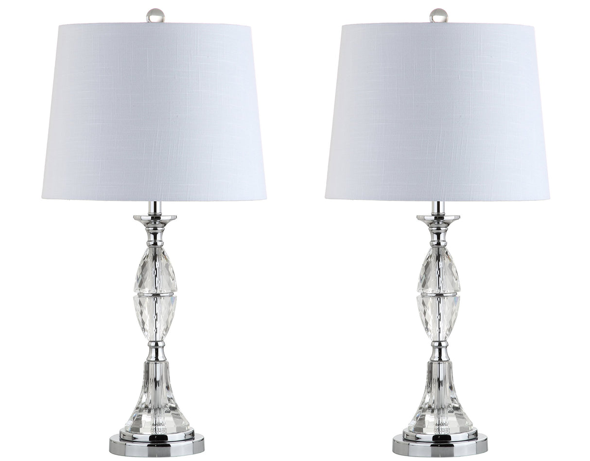 JYL2041A-SET2 Set of 2 Table Lamps Reid 25.5" Crystal LED Table Lamp French Country