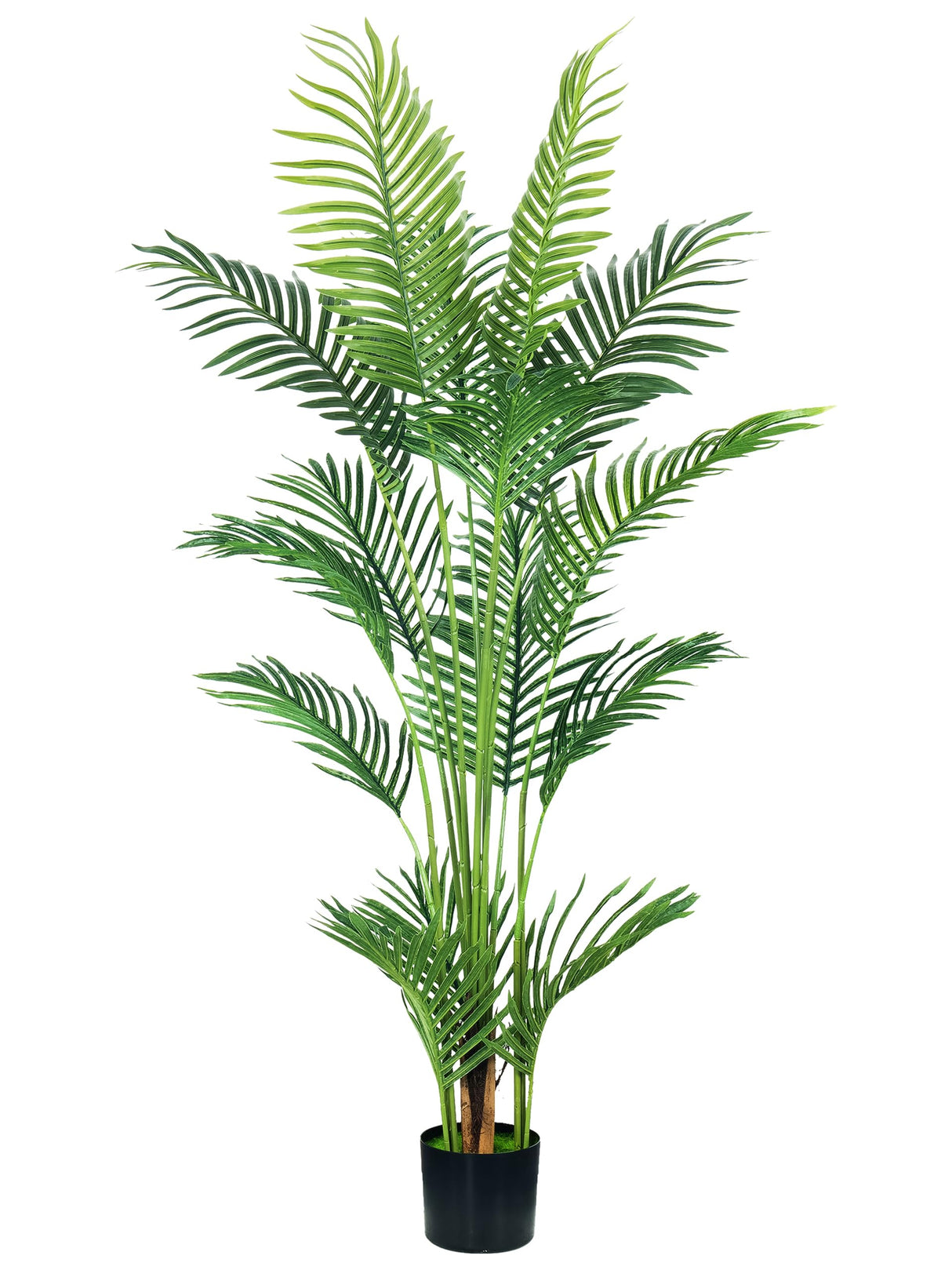 4.5FT Artificial Palm Tree,Faux Areca Palm Plant with Real Touch Leaves and Adjustable