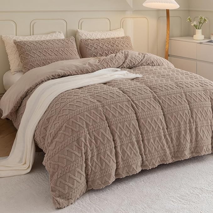 Fluffy Duvet Cover Queen Size Ultra Soft Fuzzy Duvet Cover