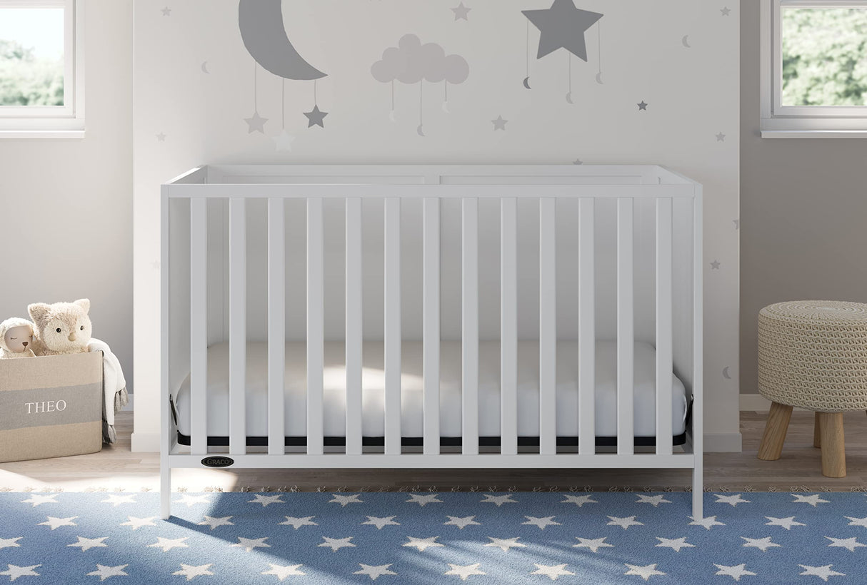 Theo 3-in-1 Convertible Crib (White) - GREENGUARD Gold Certified, Converts to Toddler Bed & Daybed