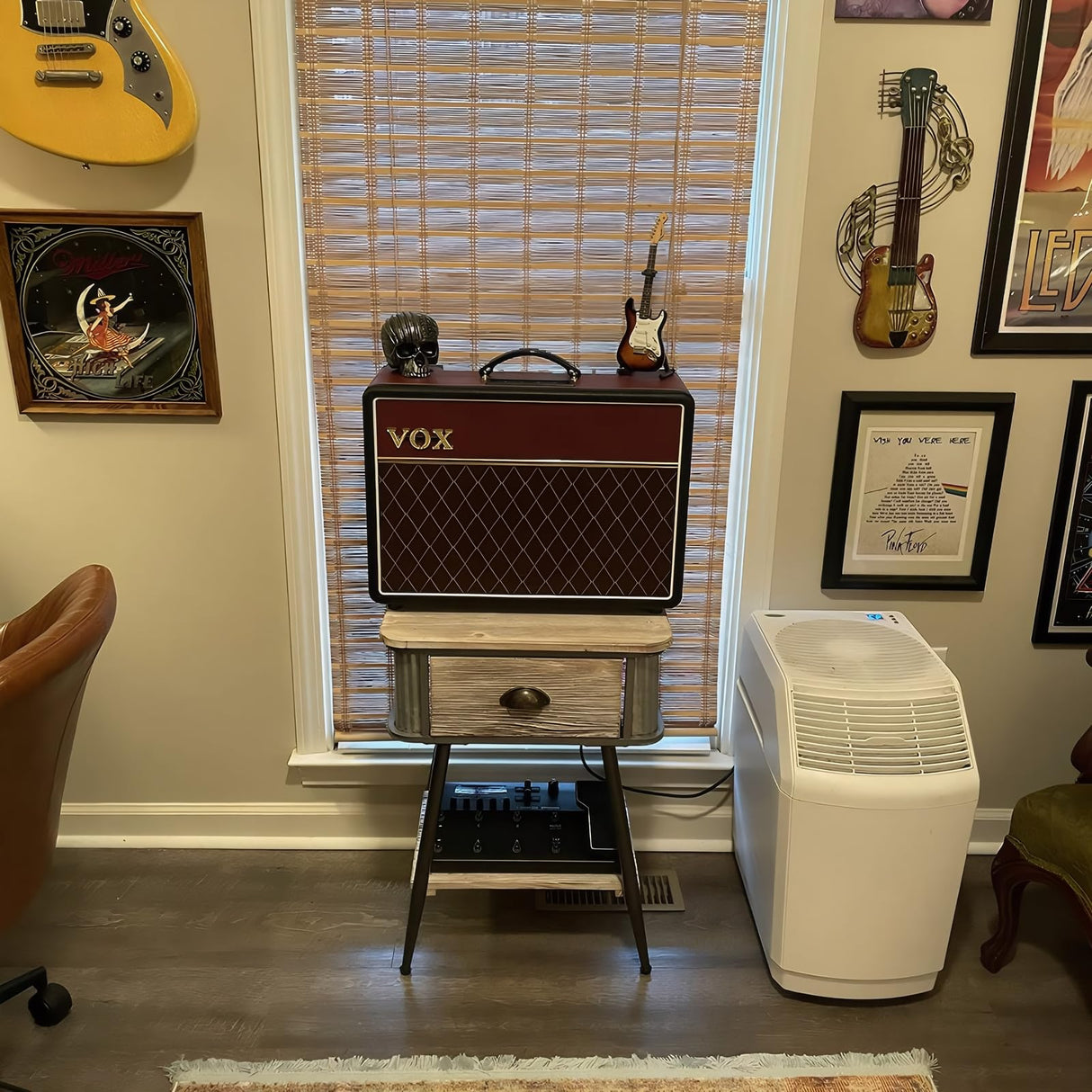 1PCS Farmhouse Night Stand with Drawer