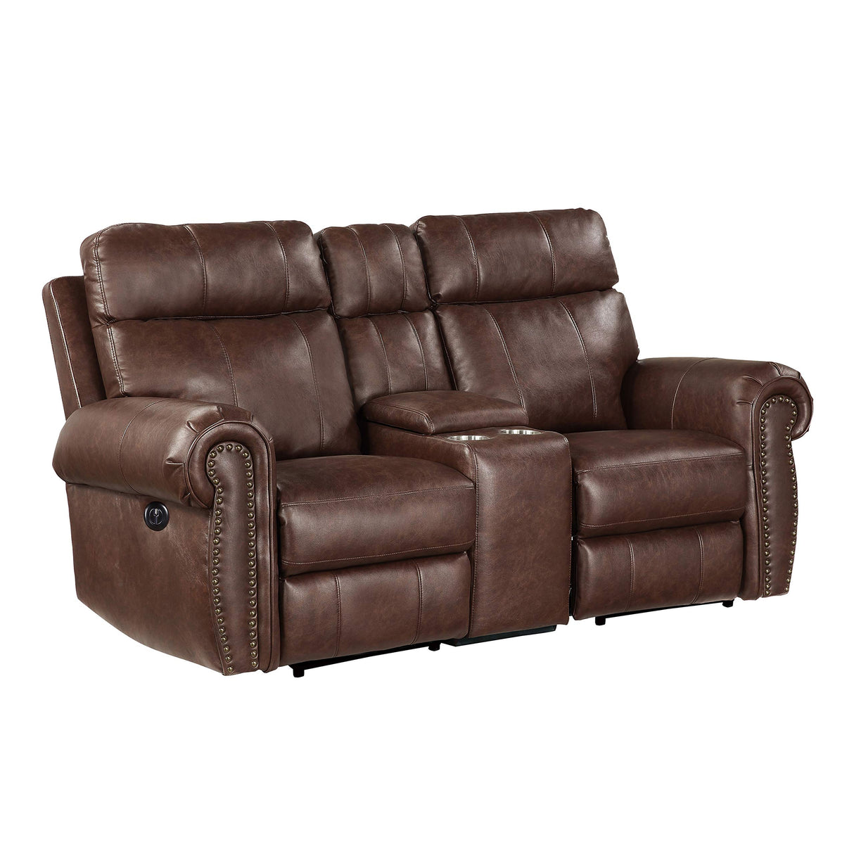 Double Reclining Loveseat, Brown