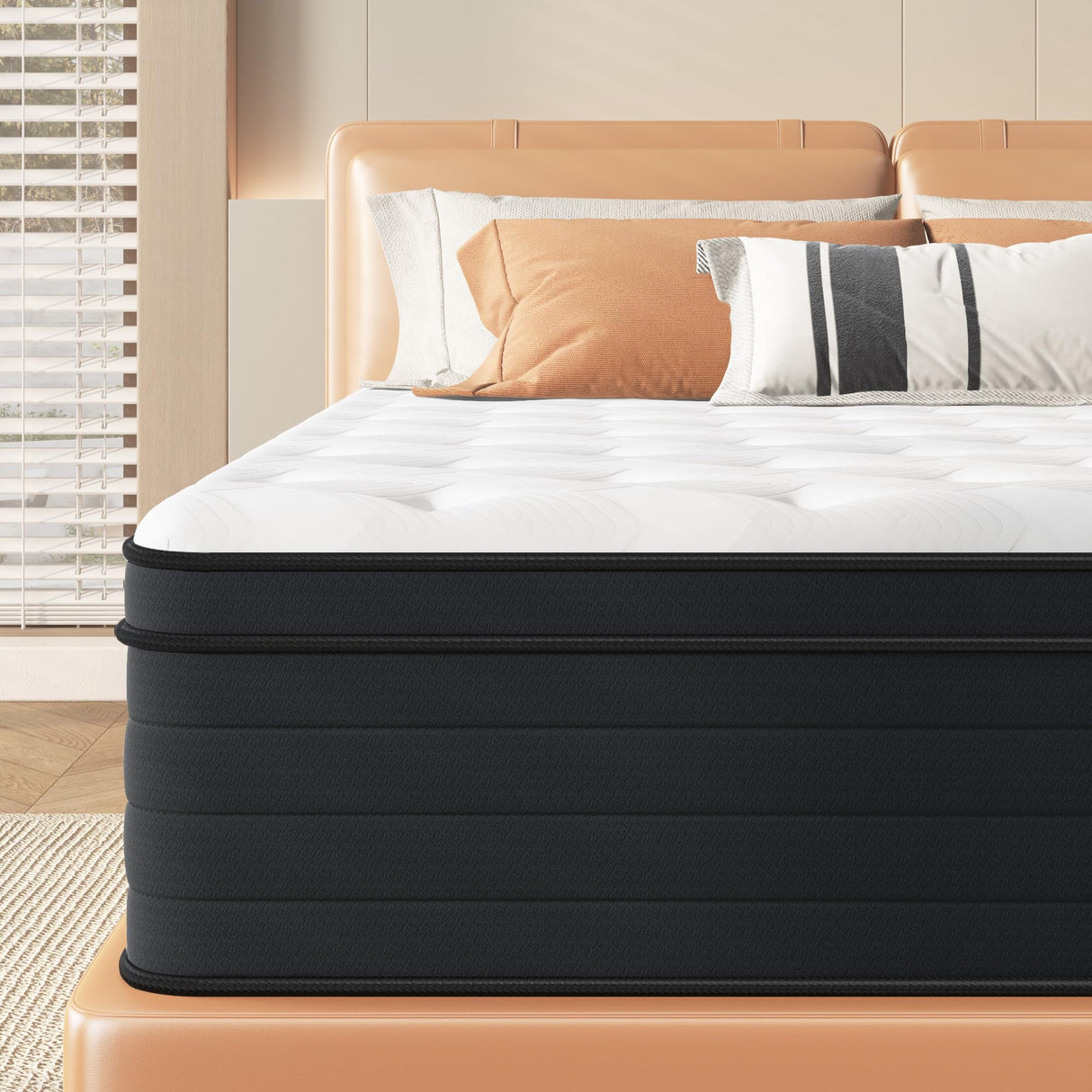 10 inch Hybrid Mattress Queen Size,Medium Firm Mattress with Memory Foam