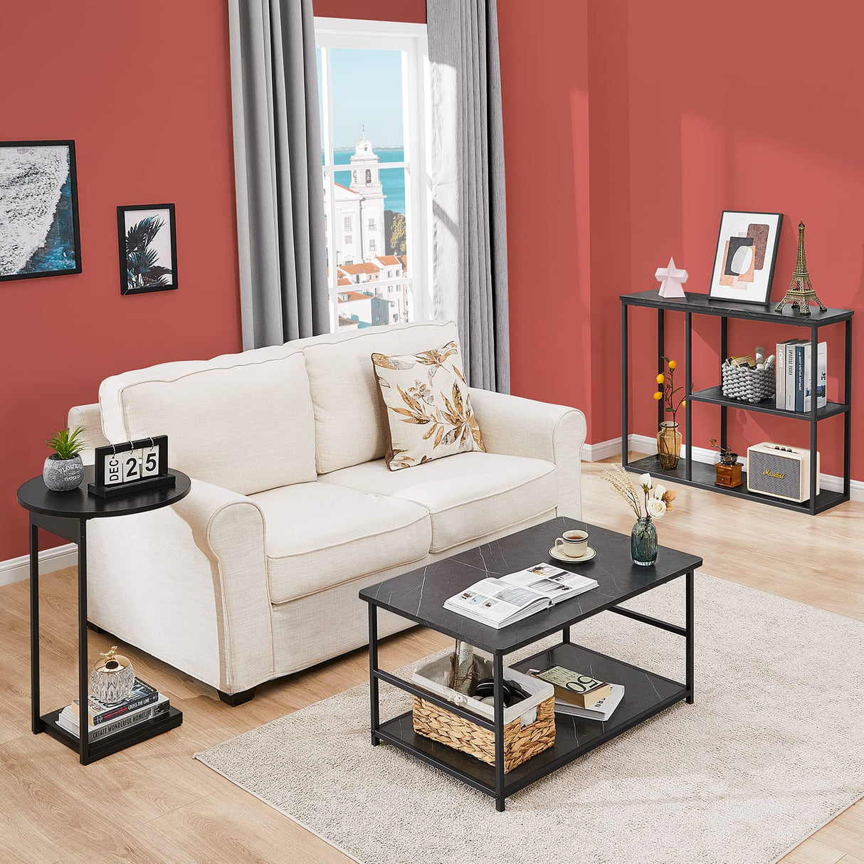 Sides Table Living Room, Small End Table for Small Space