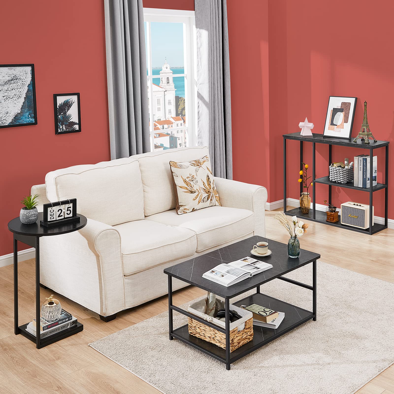 Sides Table Living Room, Small End Table for Small Space