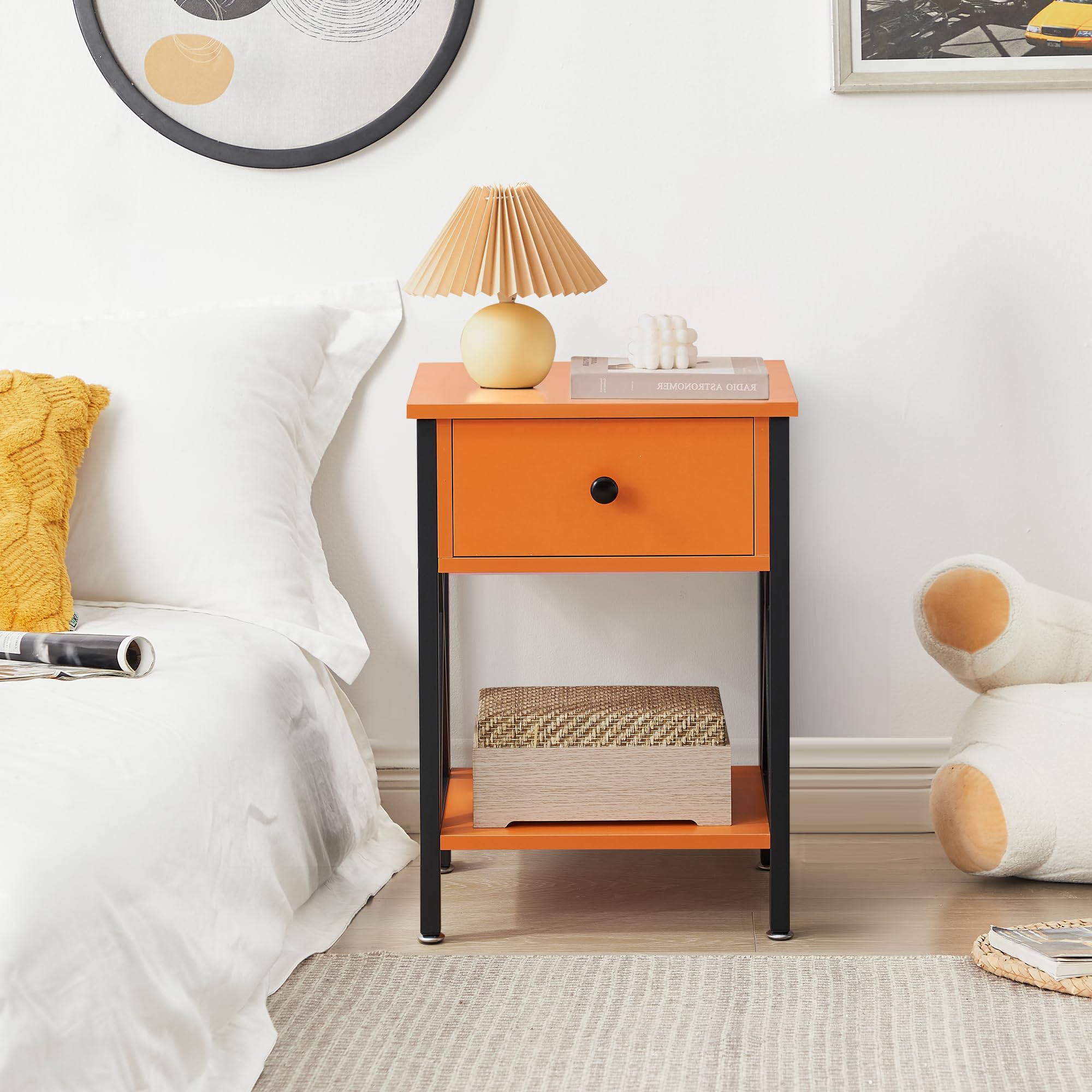 Nightstands Set of 2, Modern Bedside End Tables