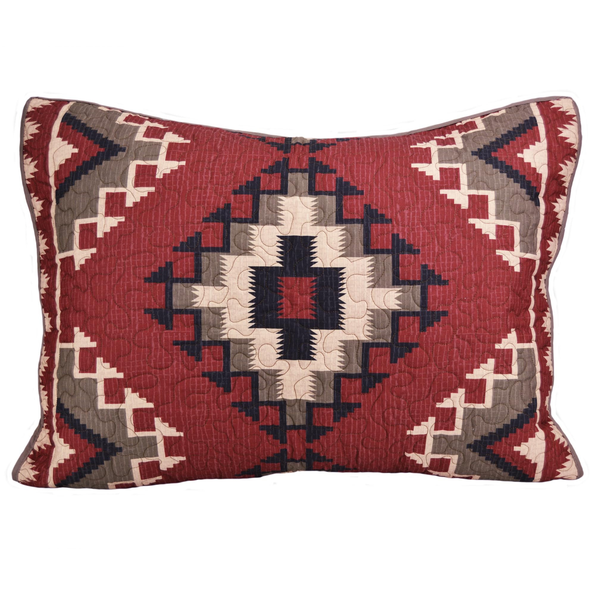 Set - 4 Piece - Mojave Southwest Quilt Set with Queen Quilt, Two Standard Pillow Shams and One Decorative Pillow - Machine Washable