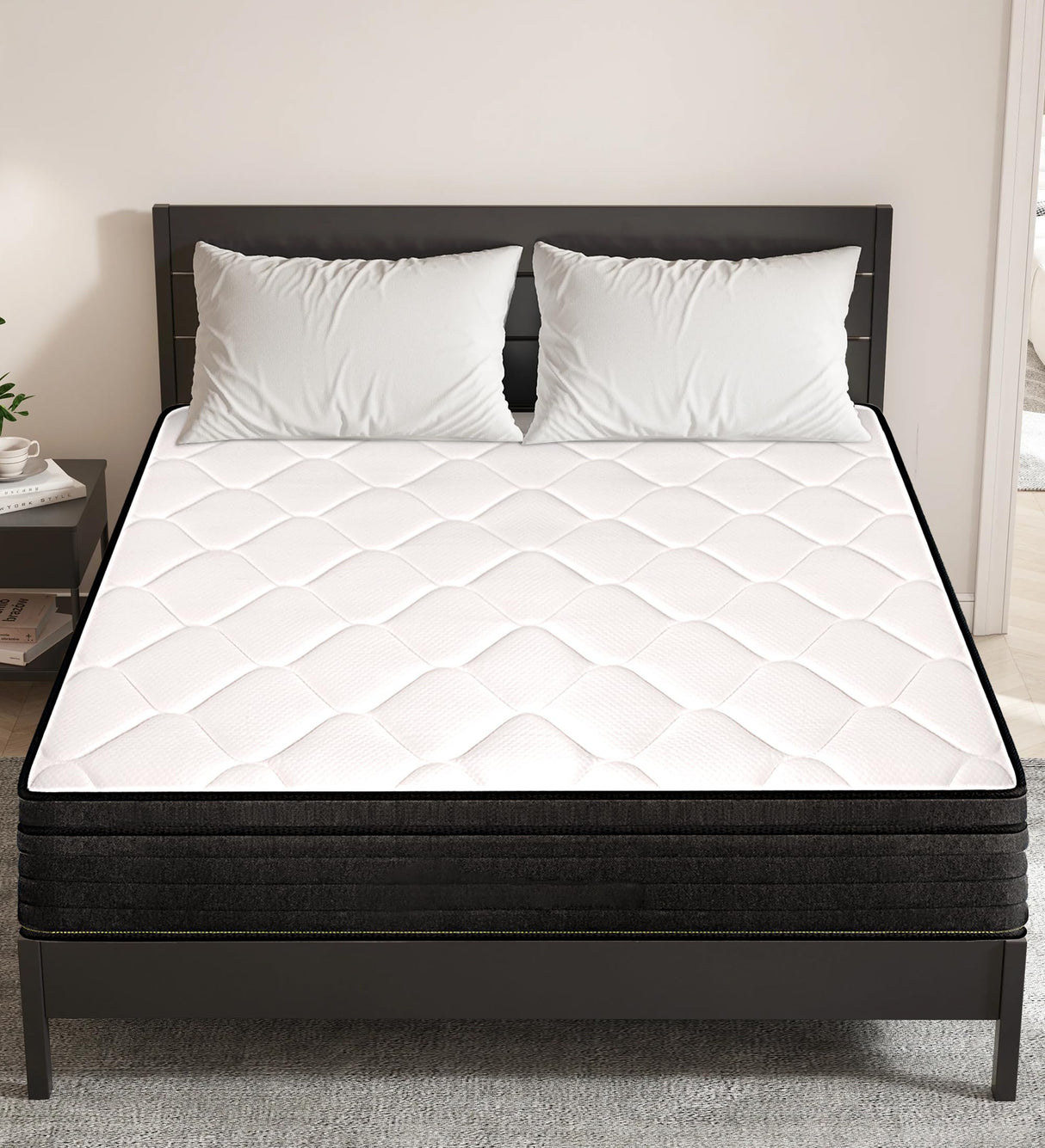 Full Size Mattress, Full Hybrid 12-inch Mattress in a Box, Memory Foam & Individually