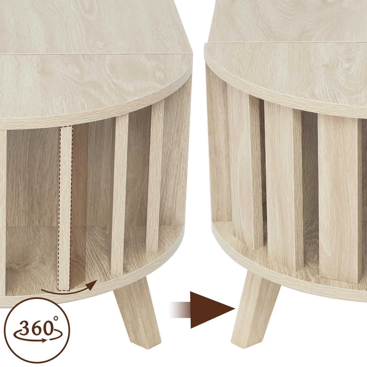 47.3" Lift Top Coffee Table with Hidden Storage, Small End Table with Curved Edge Design